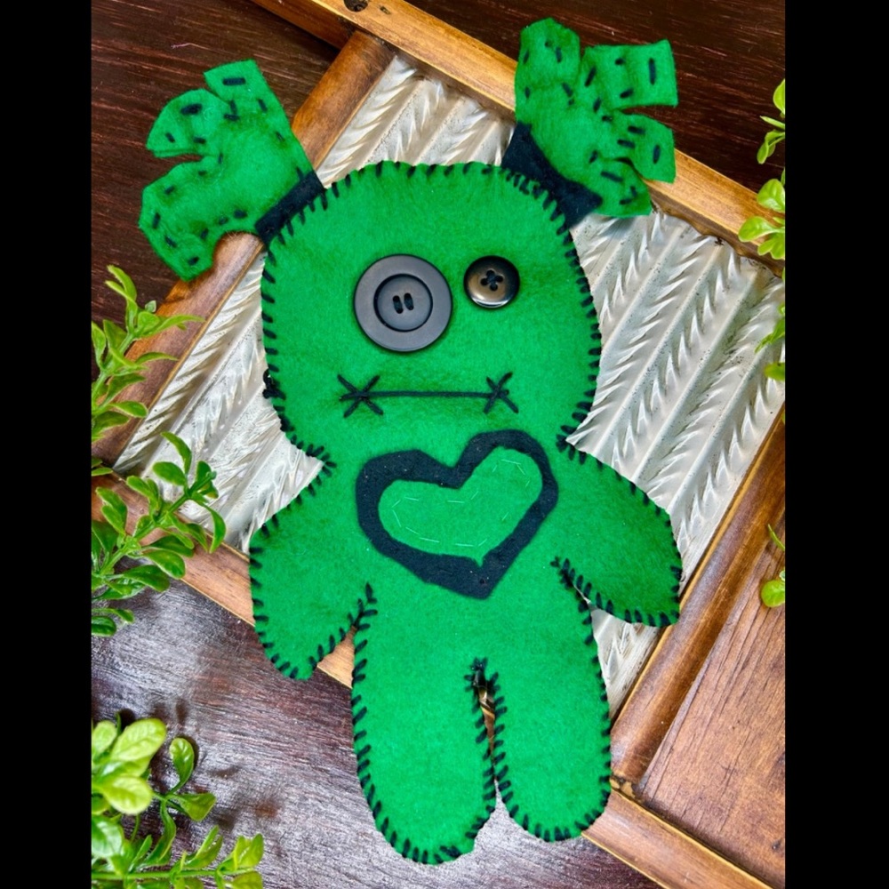 Green Poppet Doll Abundance Growth Prosperity Luck Money Wealth